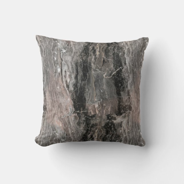 Marble Stone Pattern In Grey Tones Cushion (Front)