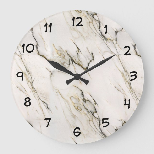 Marble Stone Pattern Large Clock (Front)