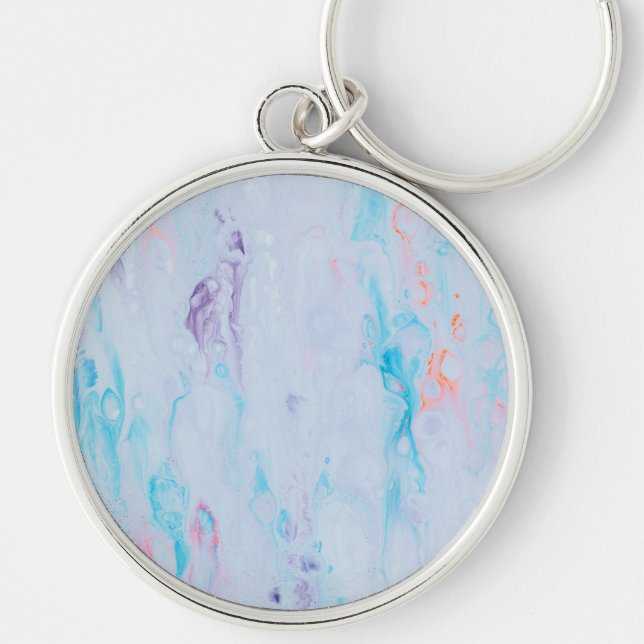 Marble Stone Premium Round Keychain (Front)