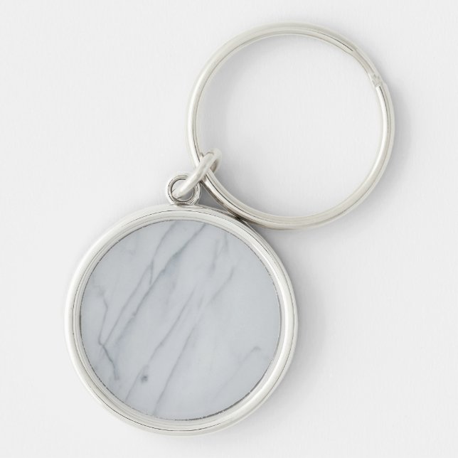 Marble Stone Premium Round Keychain (Front)