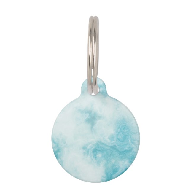 Marble Stone Round Pet Tag (Front)
