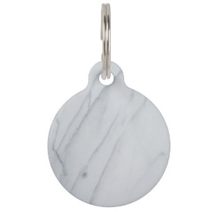 Marble Stone Round Pet Tag