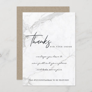 MARBLE STONE TEXTURE CORPORATE BUSINESS LOGO THANK YOU CARD