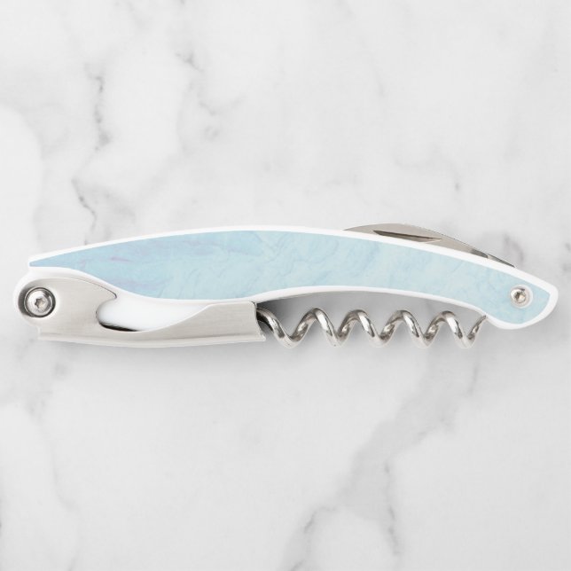 Marble Stone White Corkscrew Bottle Opener (Front)