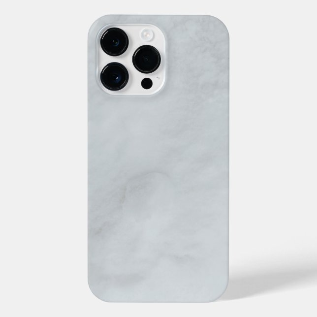 Marble Stone White iPhone 14 Pro Max iPhone Case (Back)