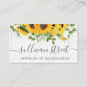 Marble Sunflower Jewellery Boutique Business Card