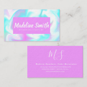 Marble Swirl Abstract Homemade Cake Bakery Business Card