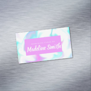 Marble Swirl Abstract Homemade Cake Bakery Magnetic Business Card