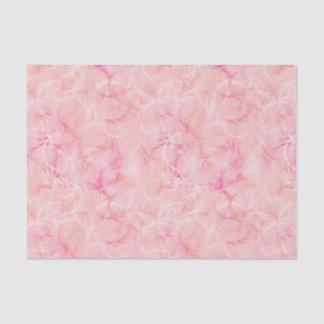 Marble swirl print, coral pink tissue paper (Front)