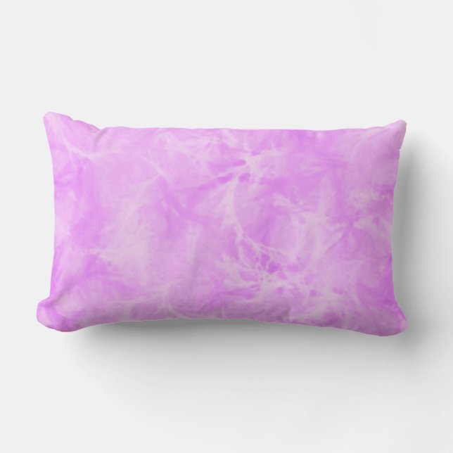 Marble swirl print - pale pink lumbar cushion (Front)