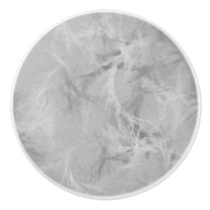 Marble swirl print - soft grey ceramic knob