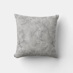 Marble swirl print - soft grey cushion