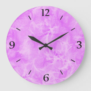 Marble swirl print - soft violet large clock