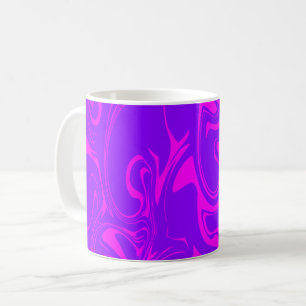 Marble Swirl Texture - Dark and Bright Purple Tone Coffee Mug