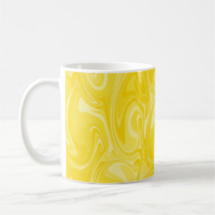 Marble Swirl Texture - Yellow Tones  Coffee Mug