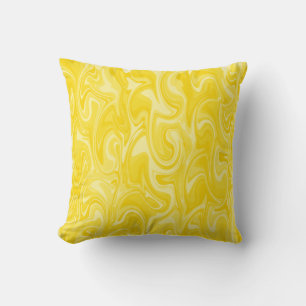 Marble Swirl Texture - Yellow Tones Cushion