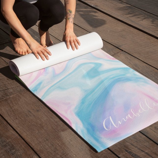 Marble Swirls Om Symbol Yoga Mat (Creator Uploaded)