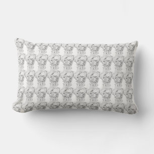 Marble Tendrils on a Lumbar Pillow