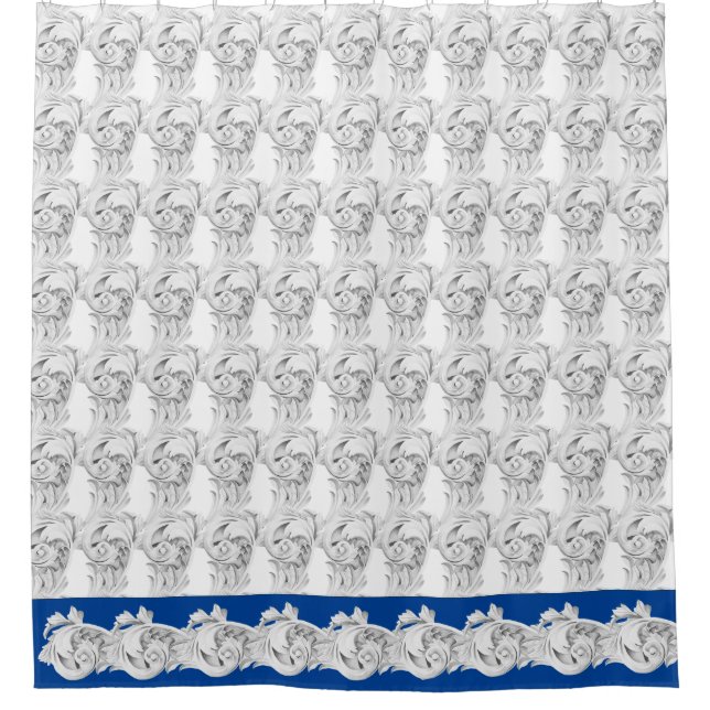 Marble Tendrils on a Shower Curtain (Front)