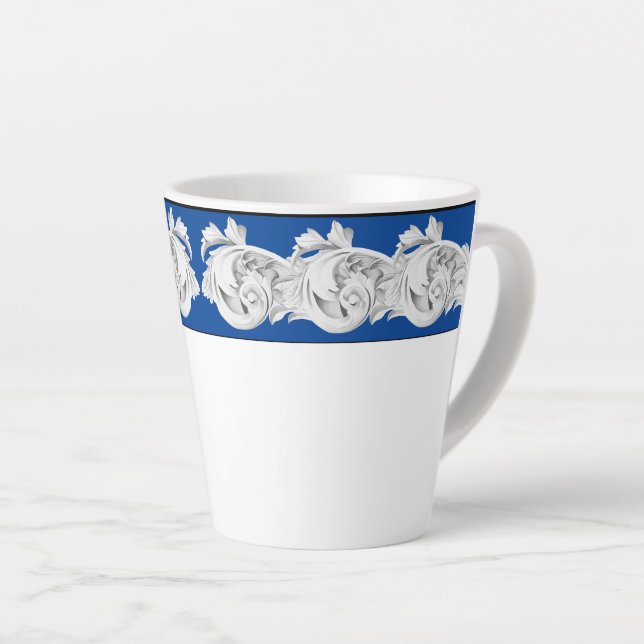 Marble Tendrils on a Small Latte Mug (Right Angle)
