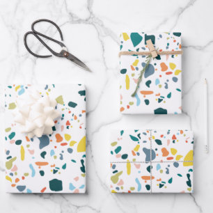 Marble Terazzo Pattern Wrapping Paper Sheet