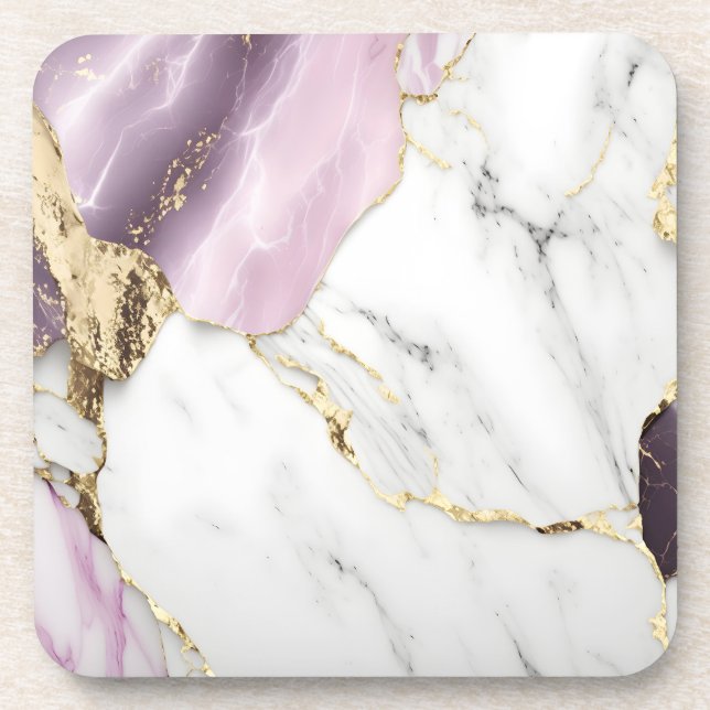 Marble texture background with a luxurious coaster (Front)