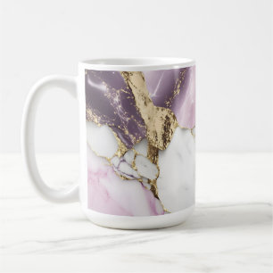Marble texture background with a luxurious coffee mug