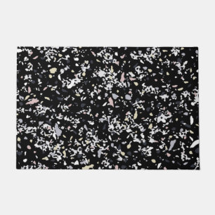 Marble Texture Black   Doormat