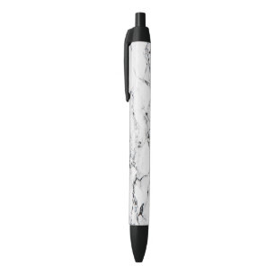 Marble texture black ink pen