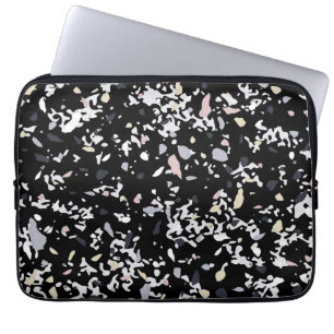 Marble Texture Black Laptop Sleeve