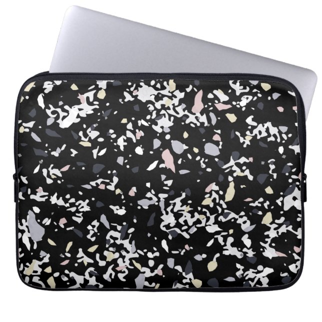 Marble Texture Black  Laptop Sleeve (Front)