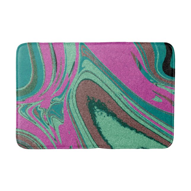 Marble Texture Colourful    Bath Mat (Front)