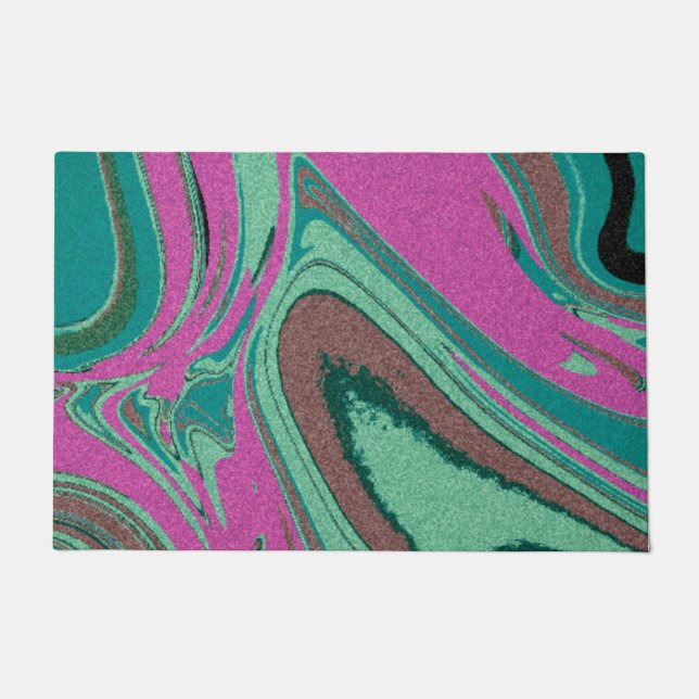 Marble Texture Colourful   Doormat (Front)