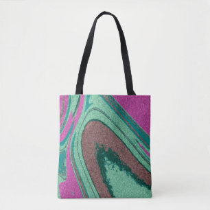 Marble Texture Colourful Tote Bag