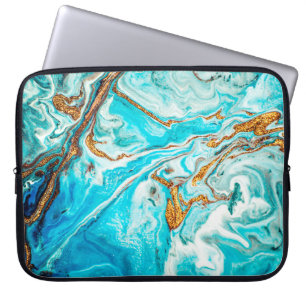 Marble texture. Eastern technique. Contemporary ar Laptop Sleeve