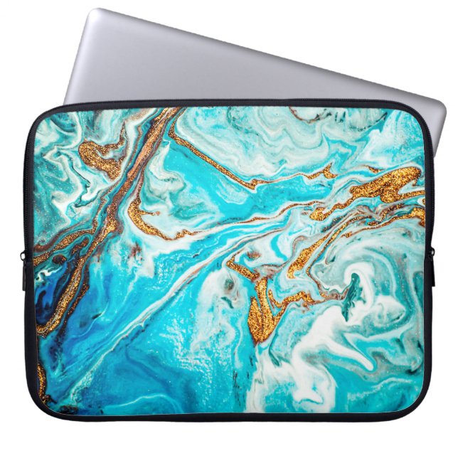 Marble texture. Eastern technique. Contemporary ar Laptop Sleeve (Front)
