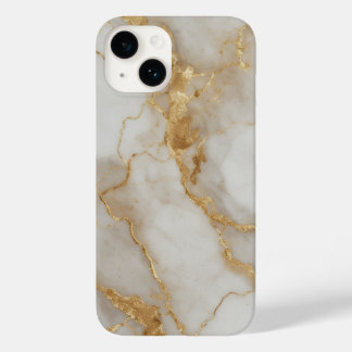 Marble Texture – Elegant Gold Vein Design Case-Mate iPhone 14 Case