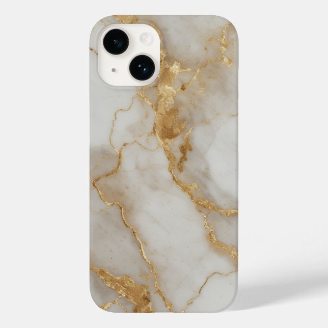 Marble Texture – Elegant Gold Vein Design Case-Mate iPhone Case (Back)