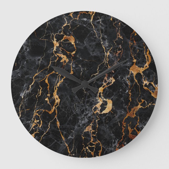 Marble Texture: Elegant Stone Surface. Large Clock (Front)