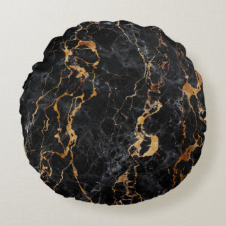 Marble Texture: Elegant Stone Surface. Round Cushion