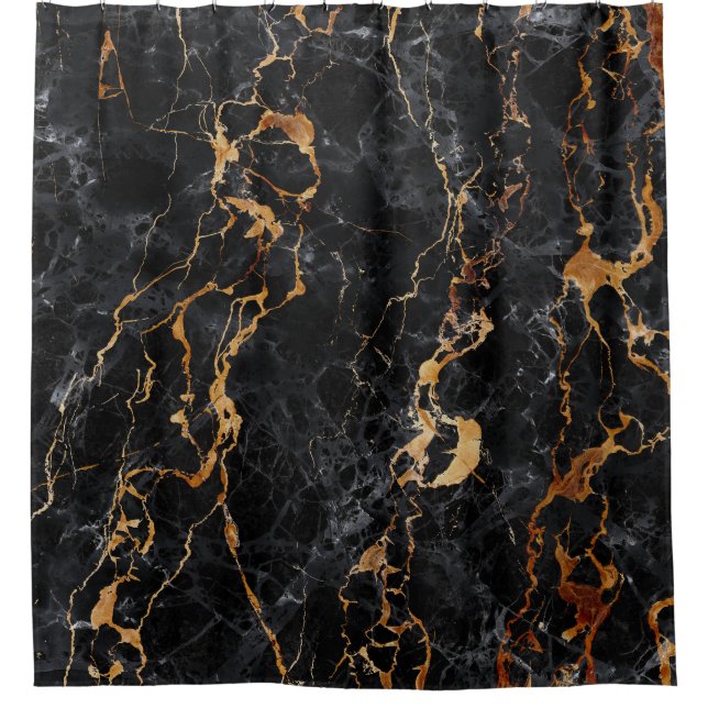 Marble Texture: Elegant Stone Surface. Shower Curtain (Front)