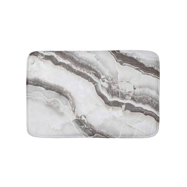 Marble Texture, High-Resolution Italian Slab. Bath Mat (Front)
