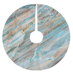 Marble texture: high-resolution print design brushed polyester tree skirt