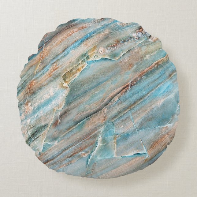 Marble texture: high-resolution print design round cushion (Front)