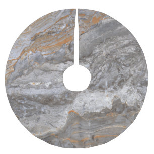 Marble Texture: Italian Limestone Elegance. Brushed Polyester Tree Skirt