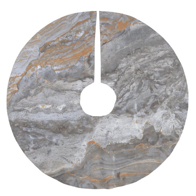 Marble Texture: Italian Limestone Elegance. Brushed Polyester Tree Skirt (Front)