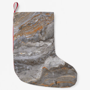 Marble Texture: Italian Limestone Elegance. Small Christmas Stocking