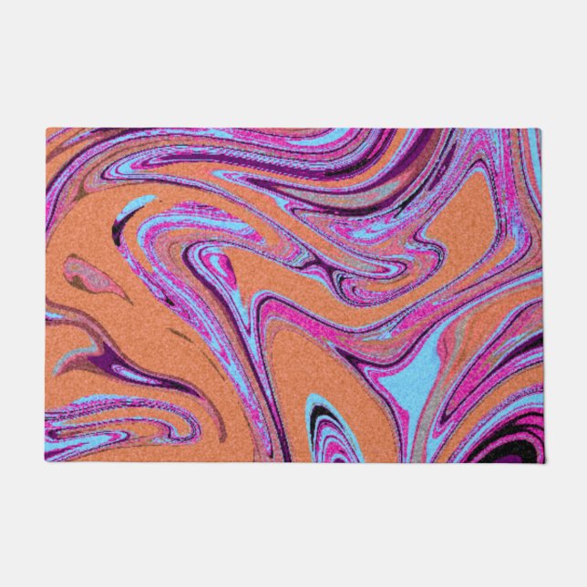 Marble Texture Pattern Colourful Cute   Doormat (Front)