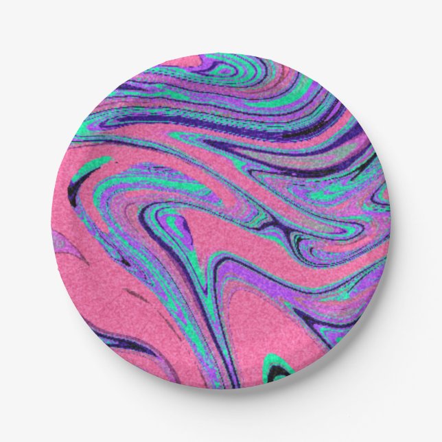 Marble Texture Pattern cute   Paper Plate (Front)