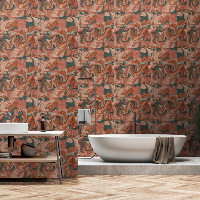 Marble Texture Pattern-Modern Minimalist Marble  Wallpaper (Bathroom)